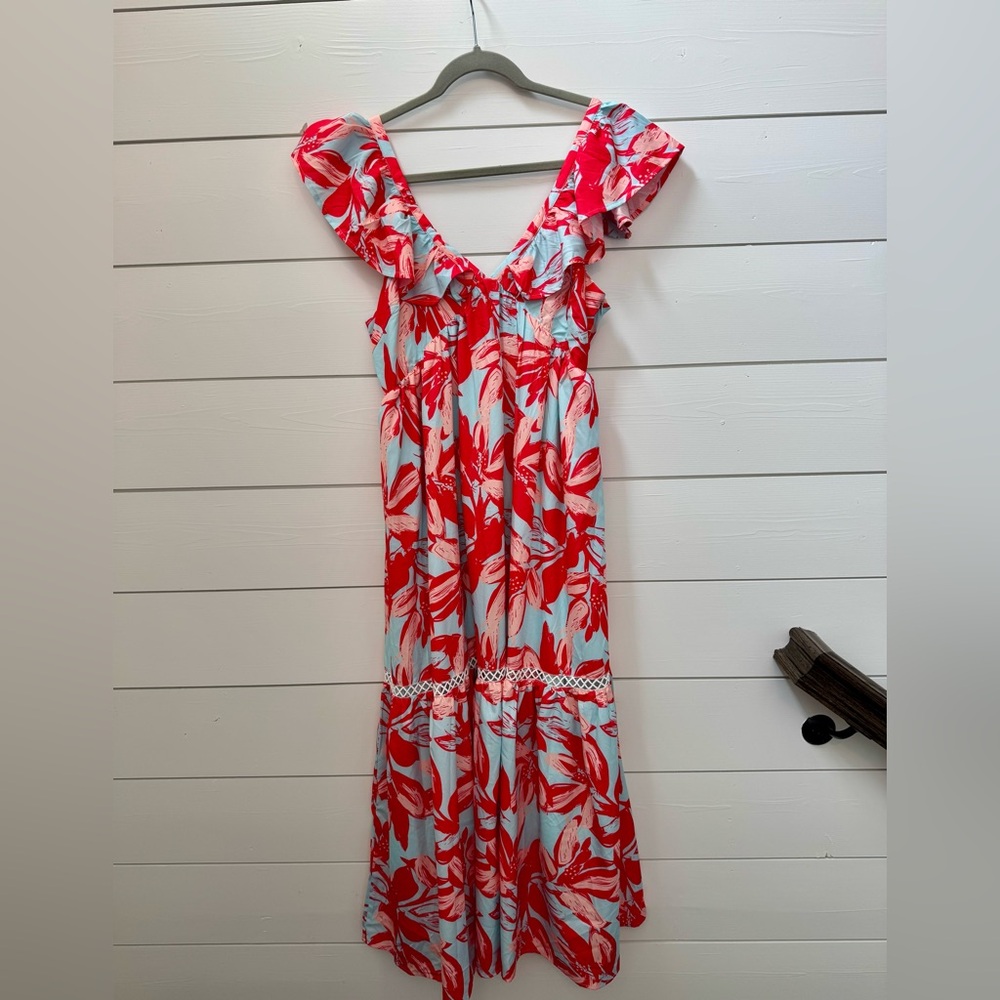 Floral Ruffle Maxi Dress